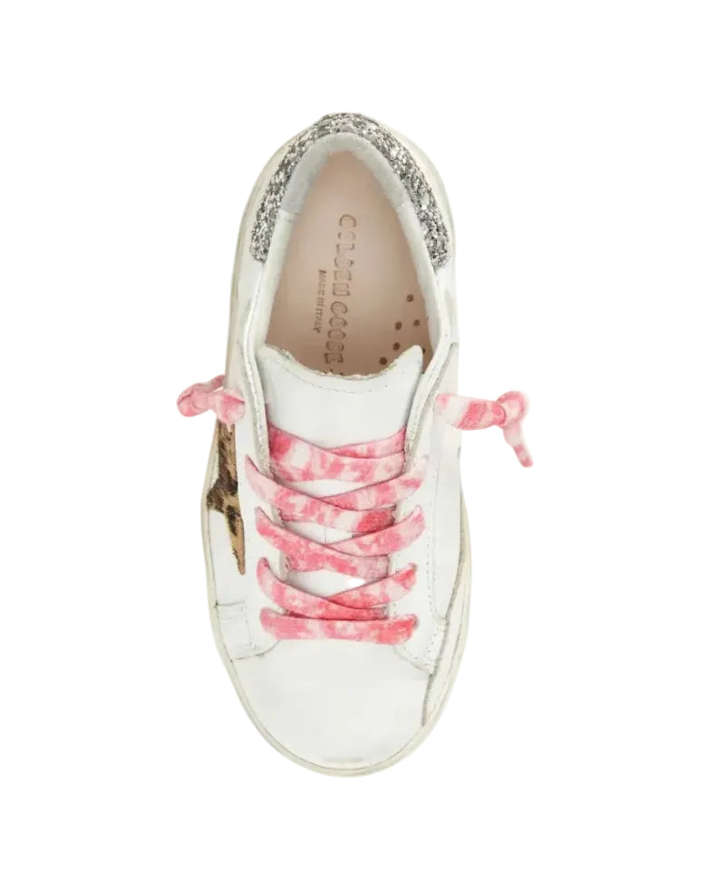 GOLDEN GOOSE - SUPER STAR WHITE/BEIGE BROWN LEO/SILVER