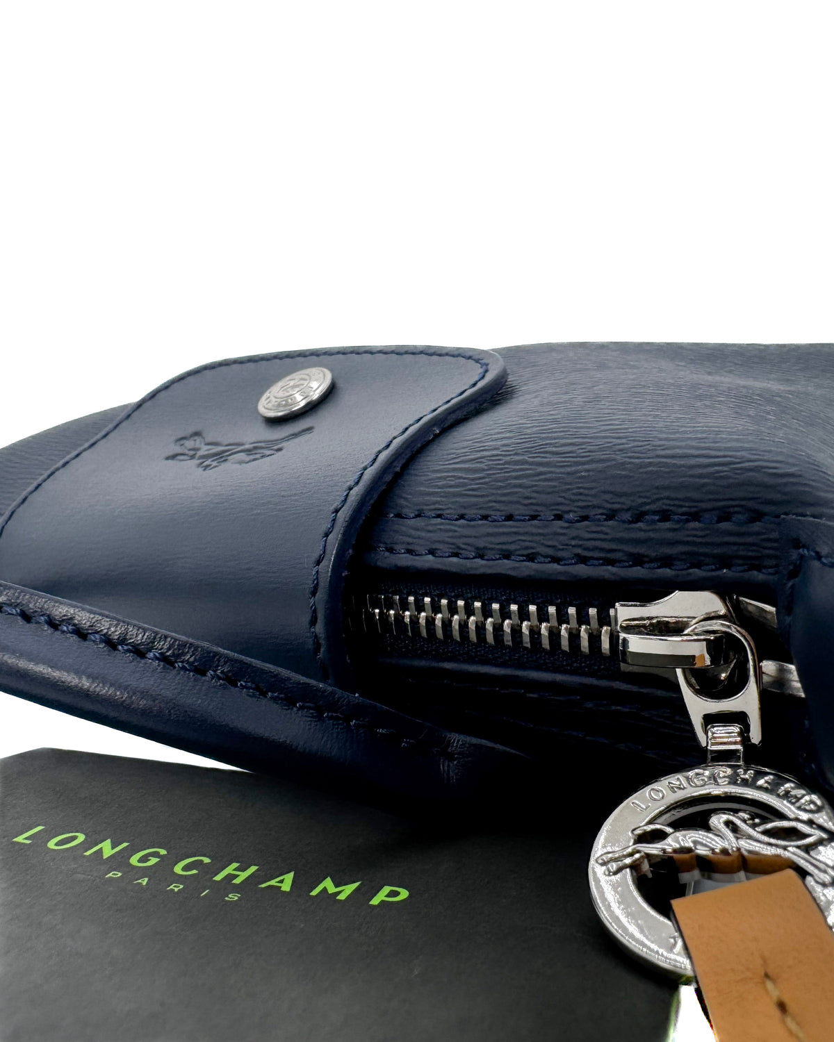 Longchamp Bolsa Le Pliage City Pounch With Handle Navy · Premium Avenue
