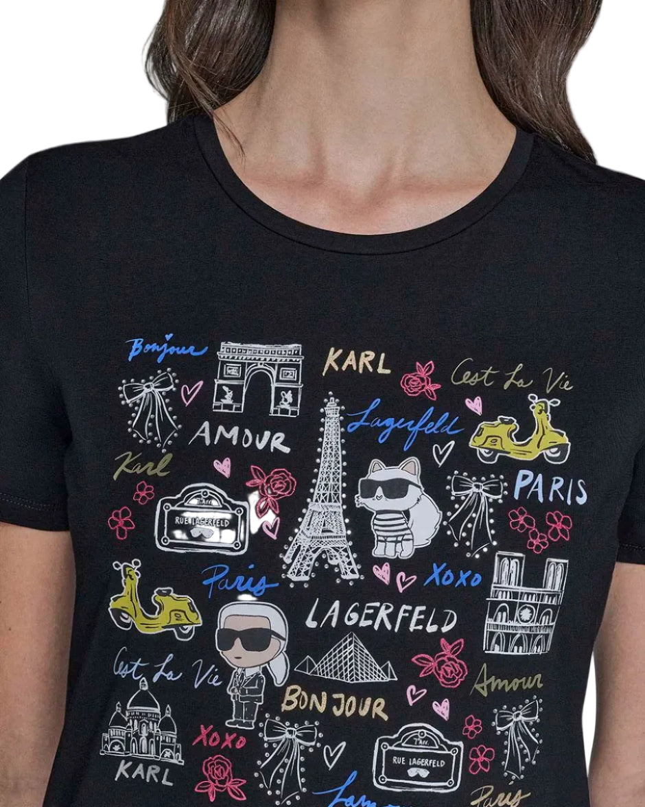 KARL LAGERFELD - WISH MSY TEE L5WHDB52 BLACK