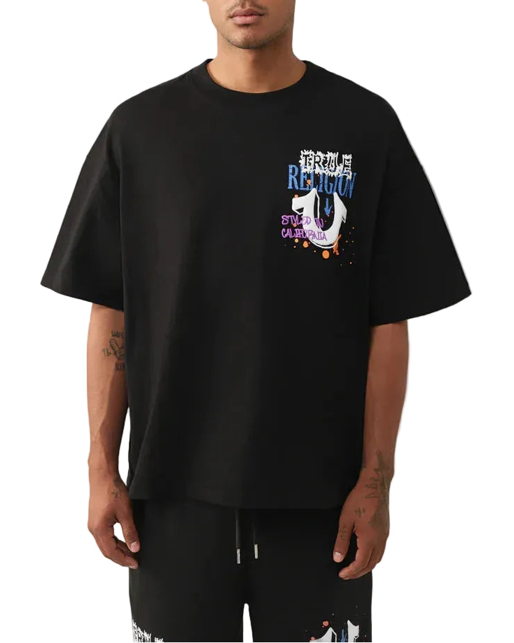 True Religion Ropa Concert Buddha Oversized Tee Jet Black · Premium Avenue