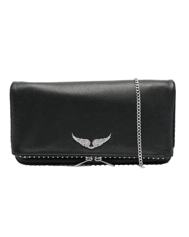 ZADIG & VOLTAIRE - ROCK GRAINED LEATHER STUDS BLACK