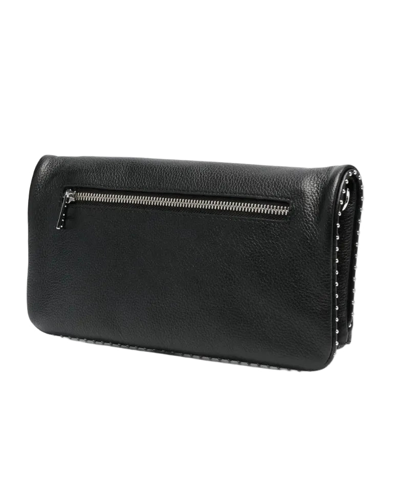 ZADIG & VOLTAIRE - ROCK GRAINED LEATHER STUDS BLACK