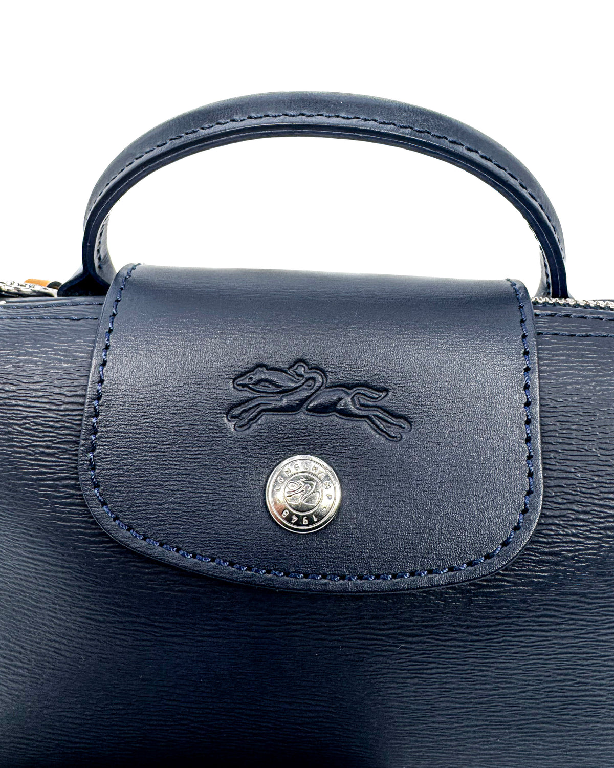 Longchamp Bolsa Le Pliage City Pounch With Handle Navy · Premium Avenue