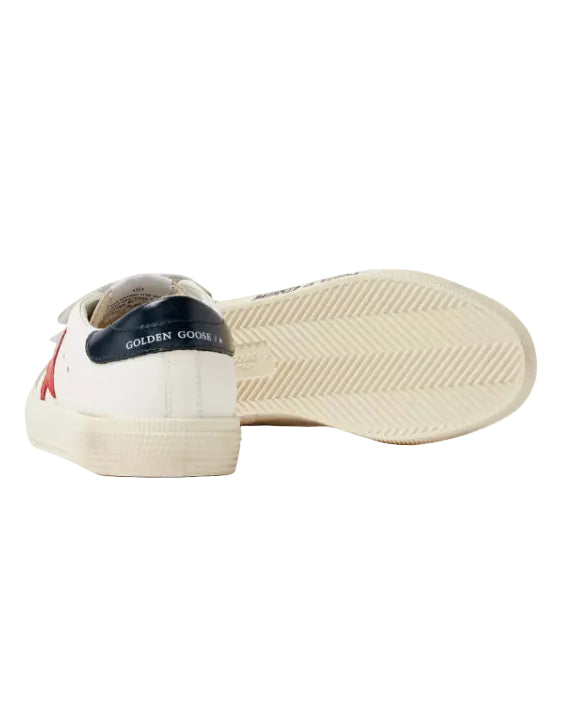 GOLDEN GOOSE - MAY SCHOOL WHITE/RED/NIGHT BLUE