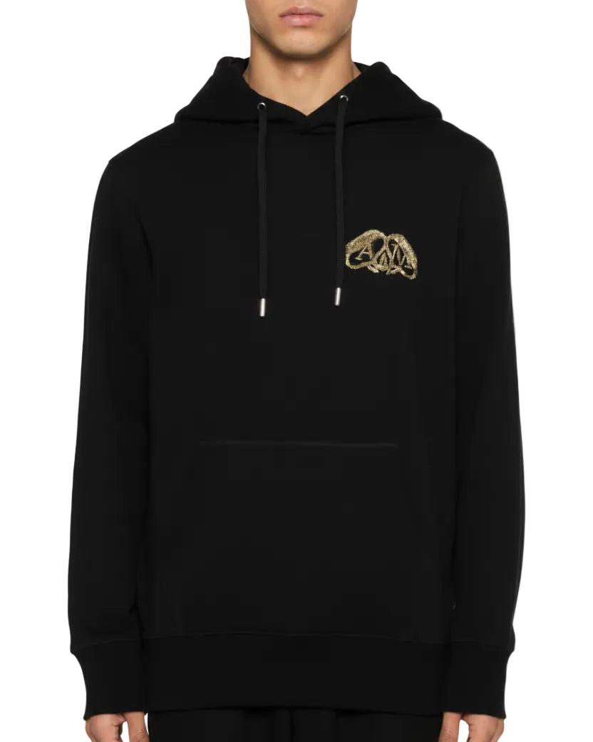 ALEXANDER McQ - AMBRA FELPA DIAGONALE BIO BLACK