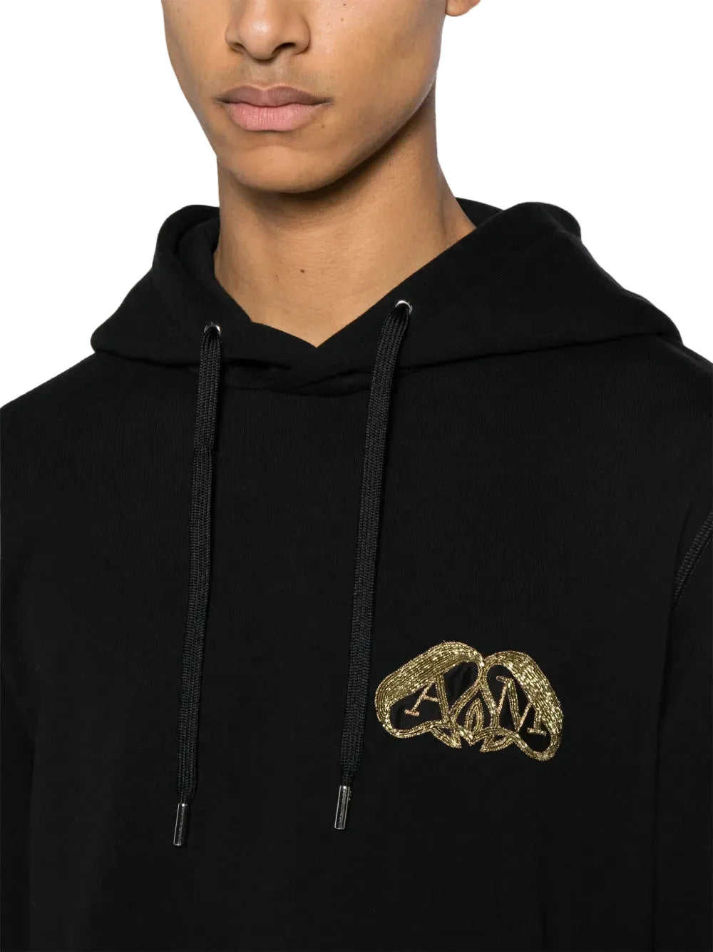 ALEXANDER McQ - AMBRA FELPA DIAGONALE BIO BLACK