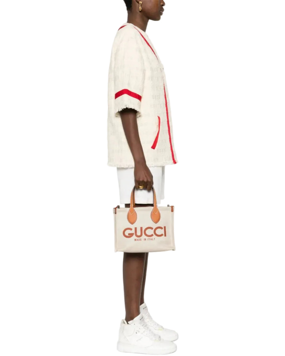 GUCCI - TOTE LOGO PRINT MEDIUM BEIGE