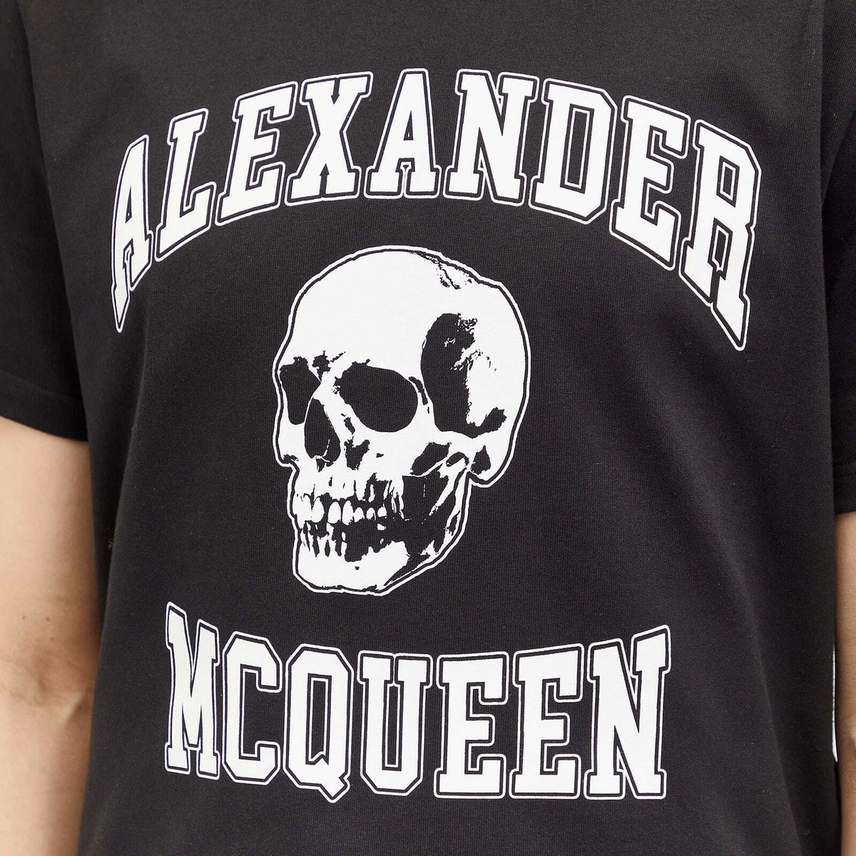 Alexander Mcqueen Ropa Oversize Logo Skull Tee Black · Premium Avenue