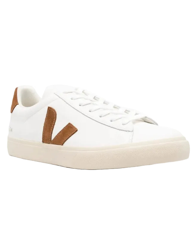 VEJA - CAMPO LEATHER (MEN) WHITE/COGNAC