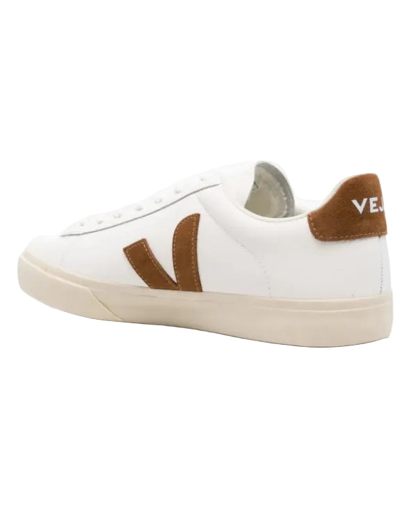 VEJA - CAMPO LEATHER (WOMEN) WHITE/COGNAC