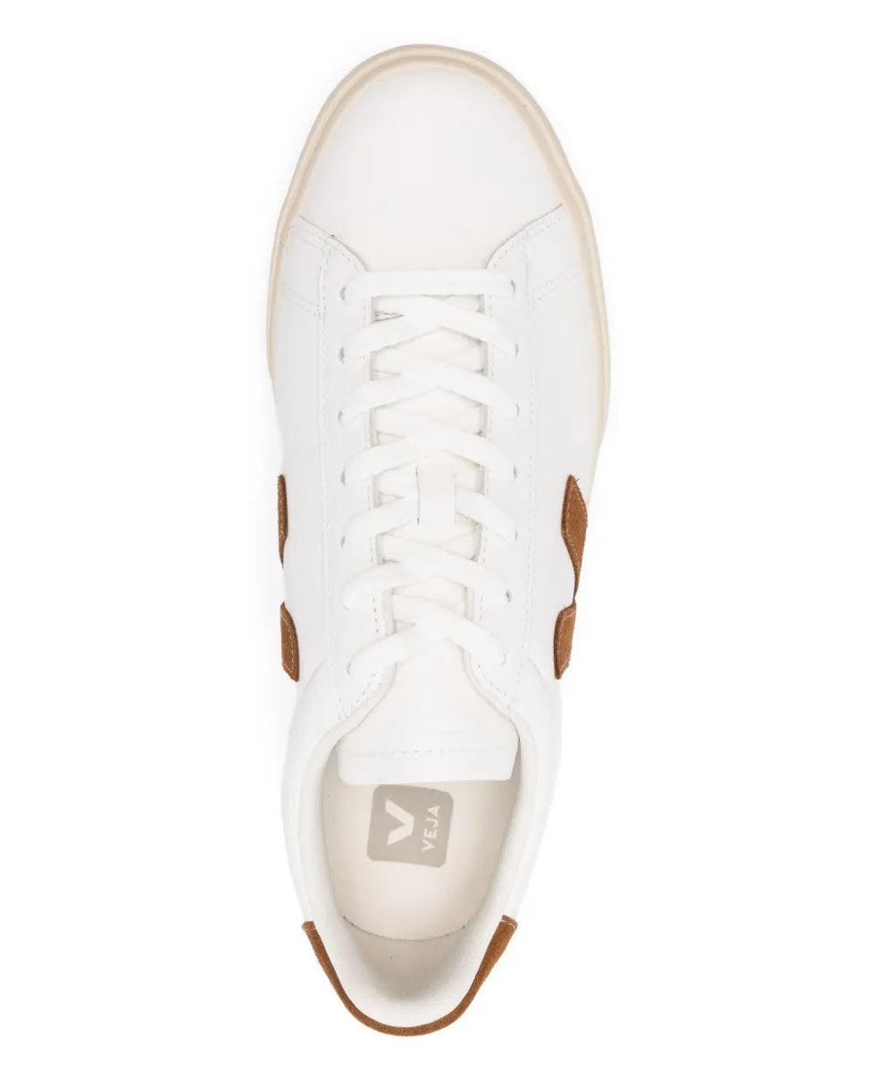 VEJA - CAMPO LEATHER (MEN) WHITE/COGNAC