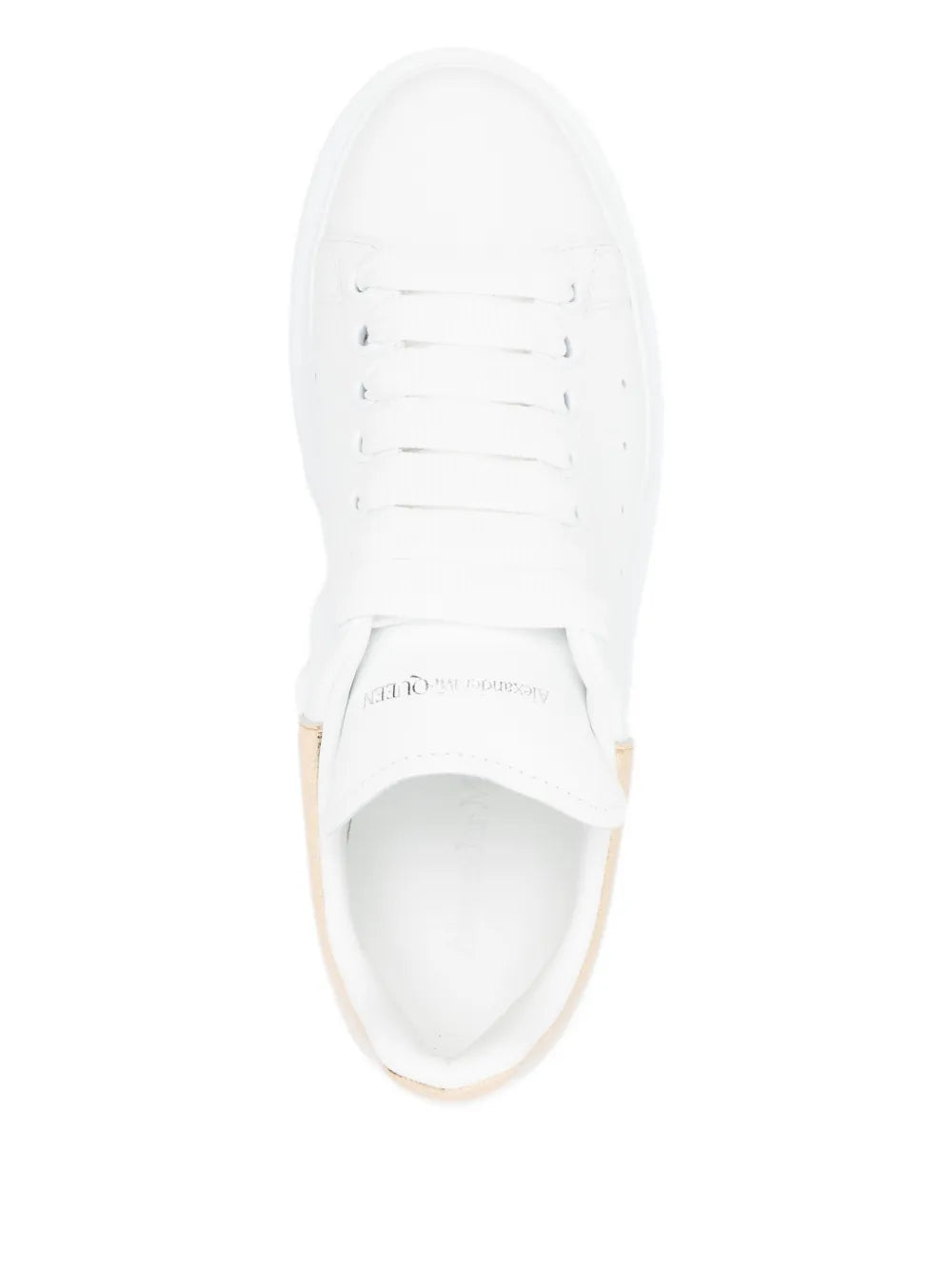 Alexander Mcqueen Calzado Larry Latino Grain White/Gold · Premium Avenue