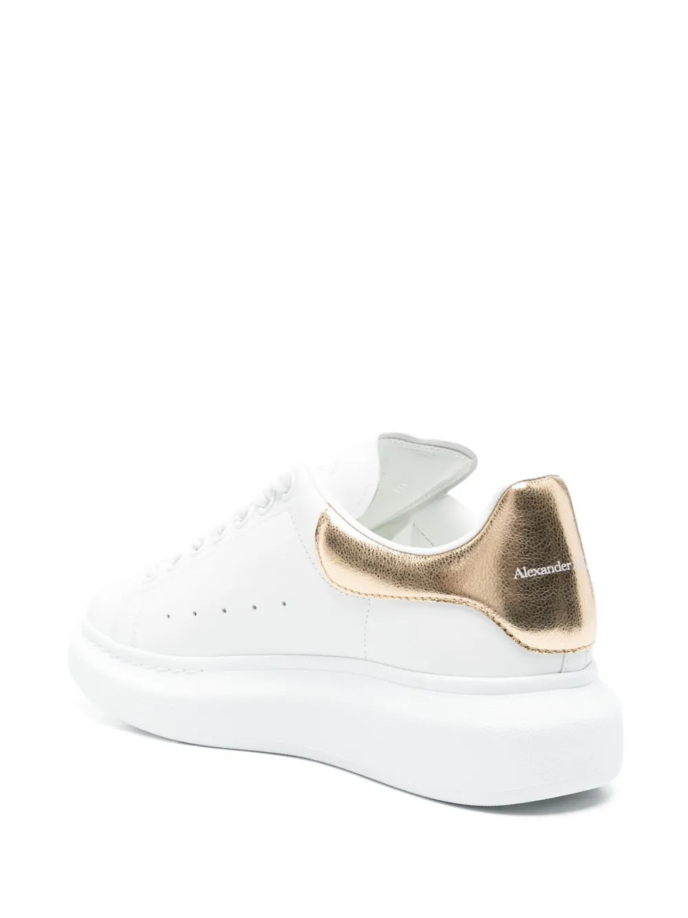 Alexander Mcqueen Calzado Larry Latino Grain White/Gold · Premium Avenue
