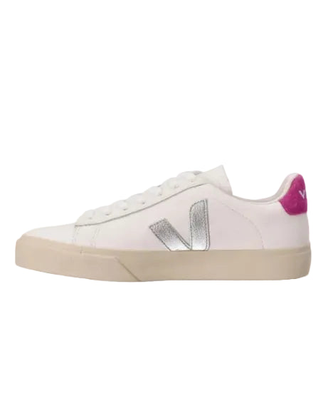 VEJA - CAMPO LEATHER WHITE/SILVER/ULTRAVIOLET