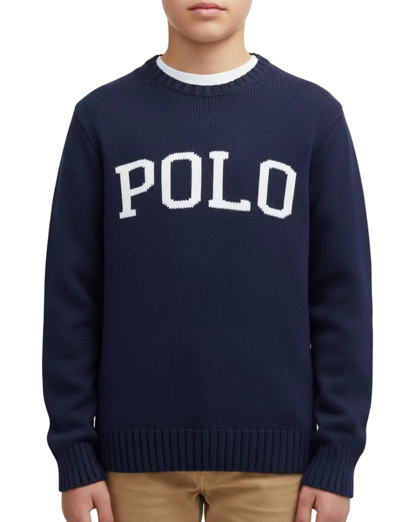 POLO - LONG SLEEVE PULLOVER BLUE