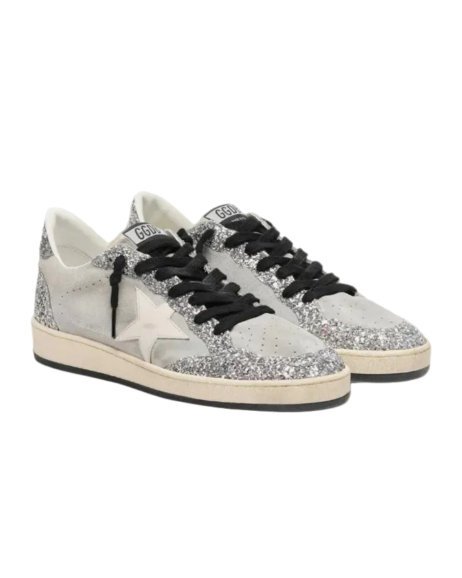 GOLDEN GOOSE - BALL STAR GREY/SILVER/WHITE