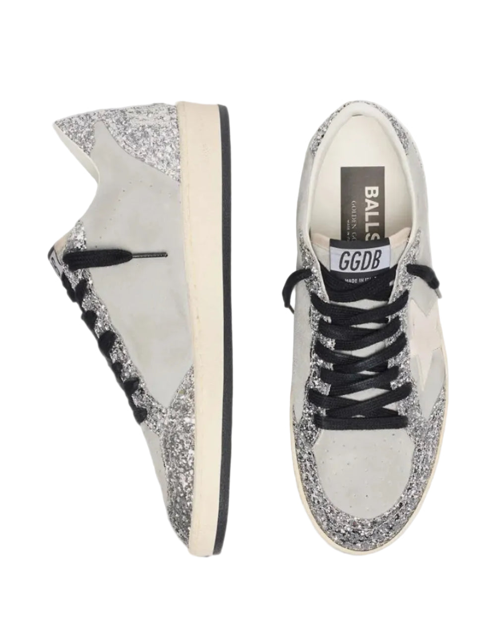 GOLDEN GOOSE - BALL STAR GREY/SILVER/WHITE