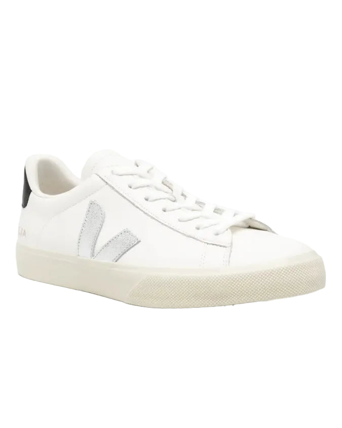 VEJA - CAMPO LEATHER WHITE SILVER BLACK