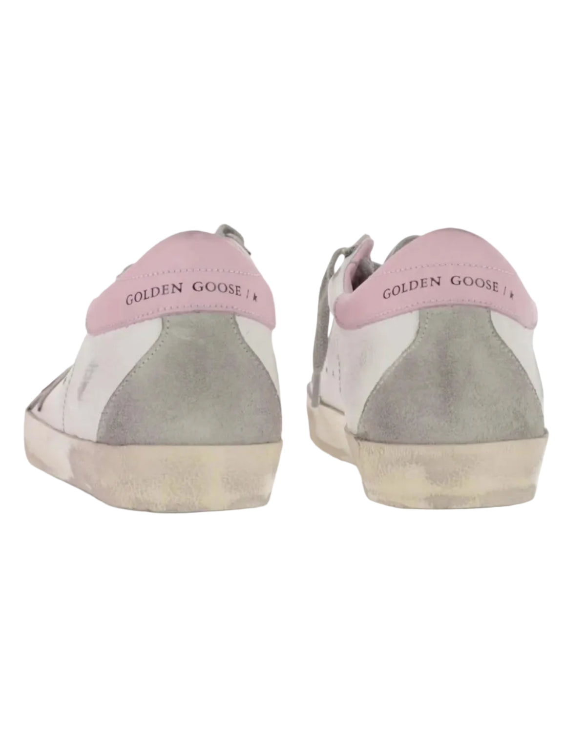 GOLDEN GOOSE - SUPER STAR CLASSIC WITH SPUR WHITE/ICE/LIGHT PINK