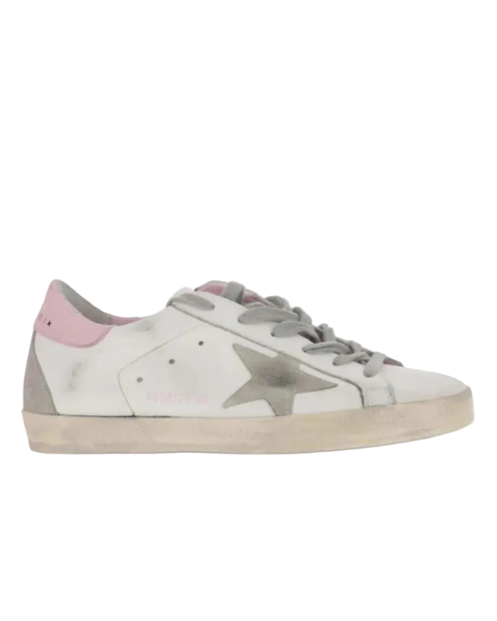 GOLDEN GOOSE - SUPER STAR CLASSIC WITH SPUR WHITE/ICE/LIGHT PINK