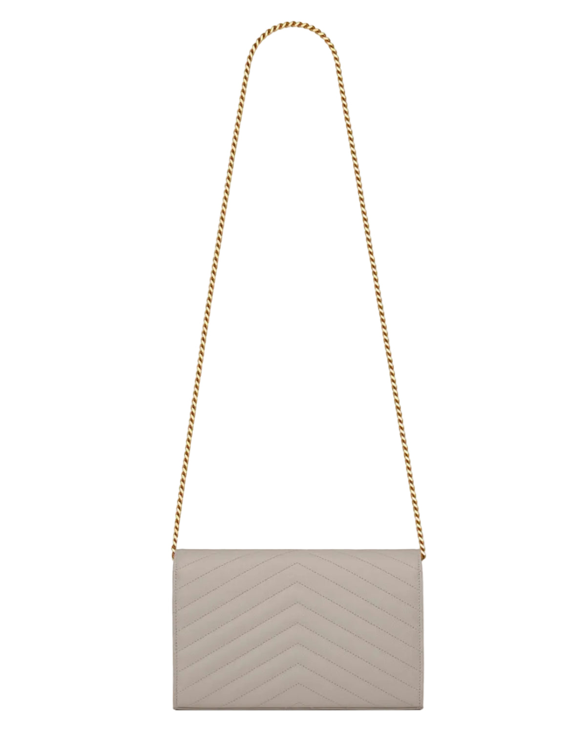 YVES SAINT LAURENT - CASSANDRE ENVELOPE CHAIN WALLET WHITE