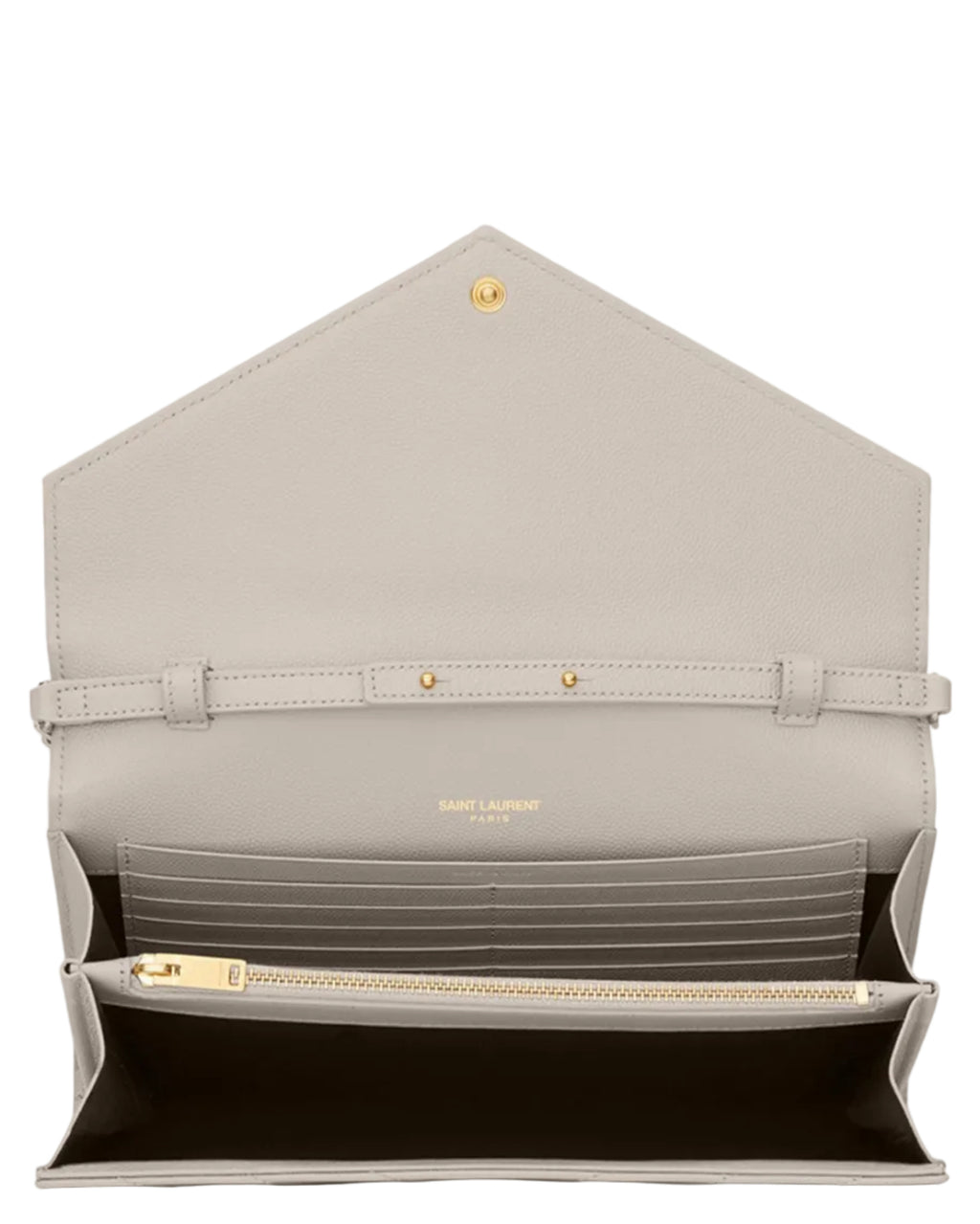 YVES SAINT LAURENT - CASSANDRE ENVELOPE CHAIN WALLET WHITE