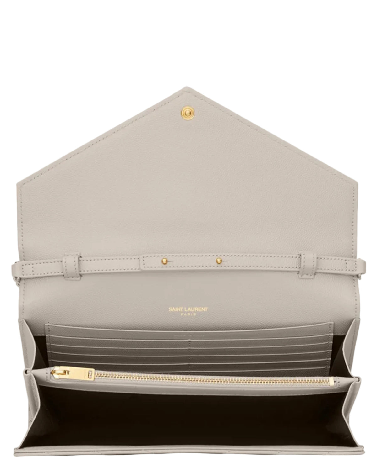 YVES SAINT LAURENT - CASSANDRE ENVELOPE CHAIN WALLET WHITE
