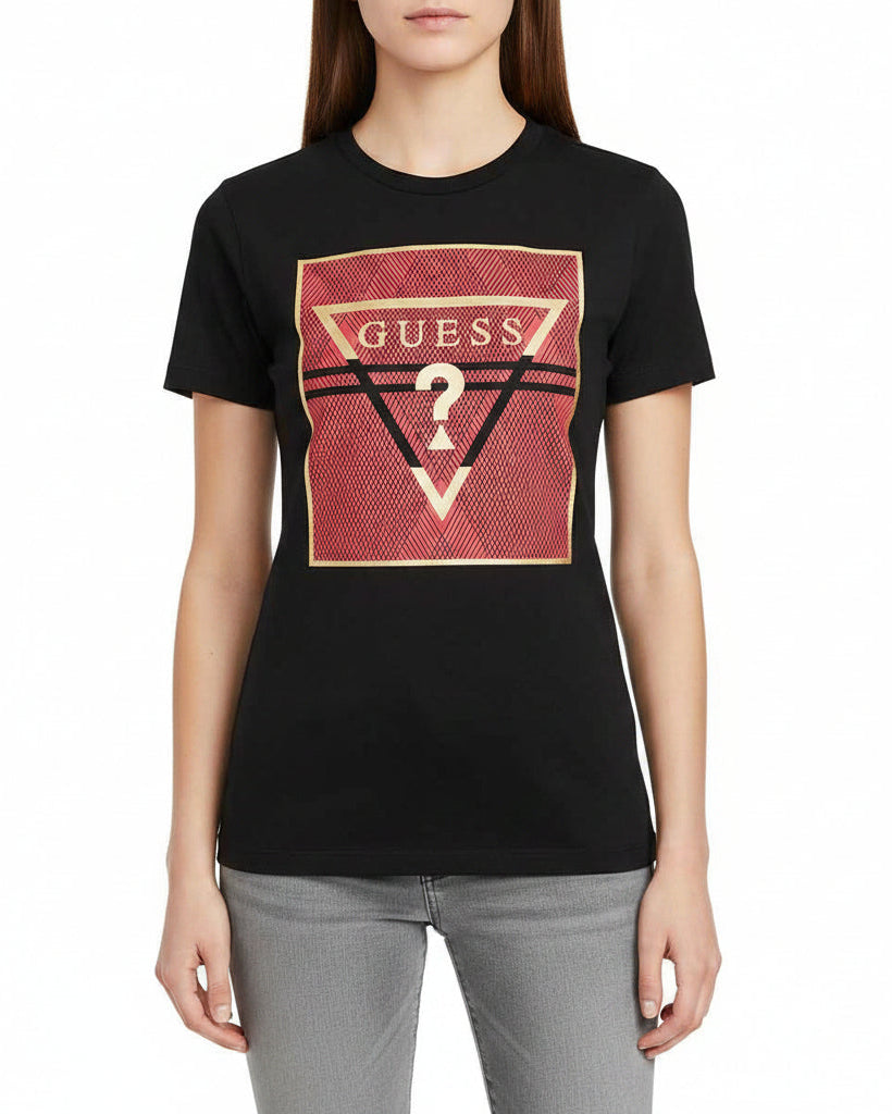 Guess Ropa Mekah Logo Cream Black/Red · Premium Avenue