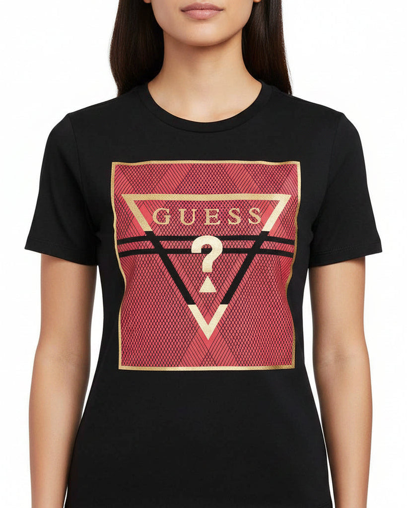 Guess Ropa Mekah Logo Cream Black/Red · Premium Avenue