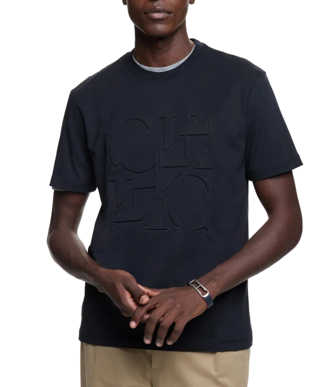 CAROLINA HERRERA - CH EMBOSSED MONOGRAM DARK BLUE