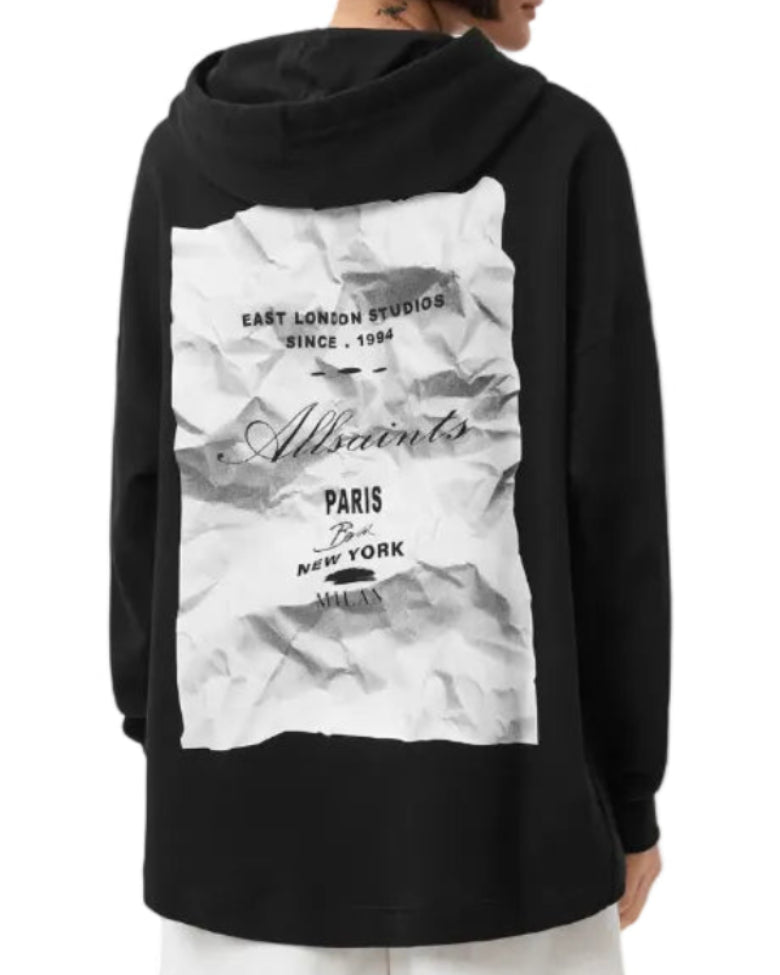 All Saints Ropa Etti Scrunch Hoody Black · Premium Avenue