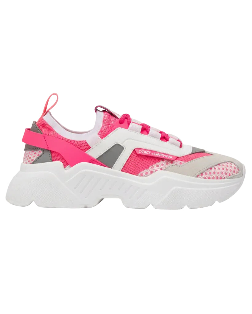 DOLCE & GABBANA - BASSA LOW TOP PINK/WHITE