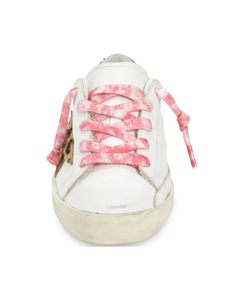 GOLDEN GOOSE - SUPER STAR WHITE/BEIGE BROWN LEO/SILVER