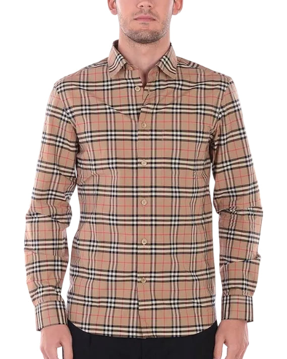 BURBERRY - CLAVERDON LS CHECK 108797 ARCHIVE BEIGE