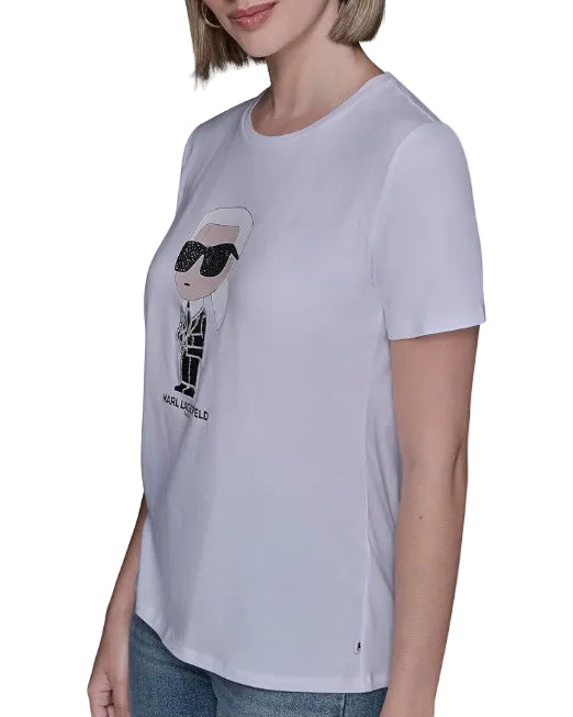 KARL LAGERFELD - IKONIK CHARACTER GRAPHIC TEE L5WHCA45 WHITE