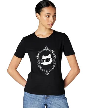 KARL LAGERFELD - IKONIK CHOUPETTE TEE L5WHMA50 BLACK