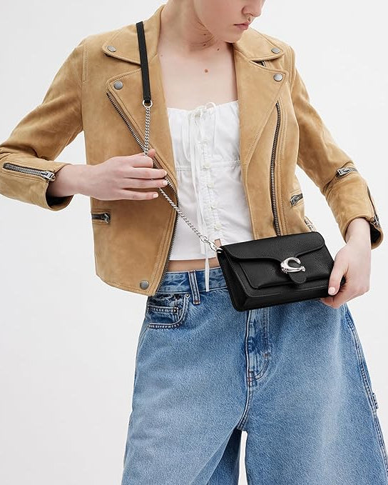 Coach Bolsa Pp Tbby Chn Cltch Black/Silver · Premium Avenue