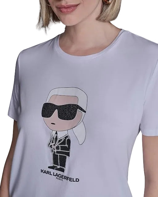 KARL LAGERFELD - IKONIK CHARACTER GRAPHIC TEE L5WHCA45 WHITE