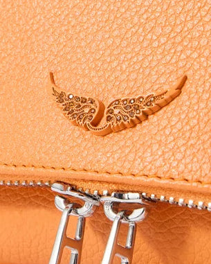ZADIG & VOLTAIRE - ROCK GRAINED LEATHER ORANGE