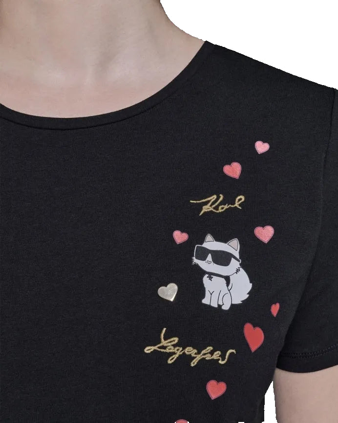 KARL LAGERFELD - CATE PINS TEE L5WHB015 BLACK