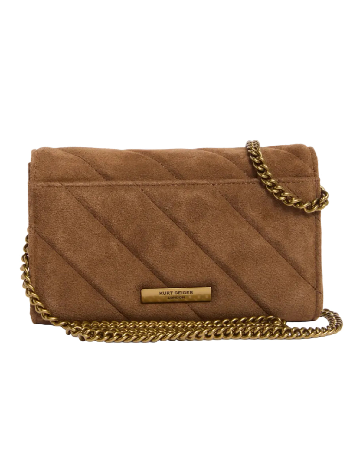 KURT GEIGER - SOHO WALLET ON CHAIN BROWN