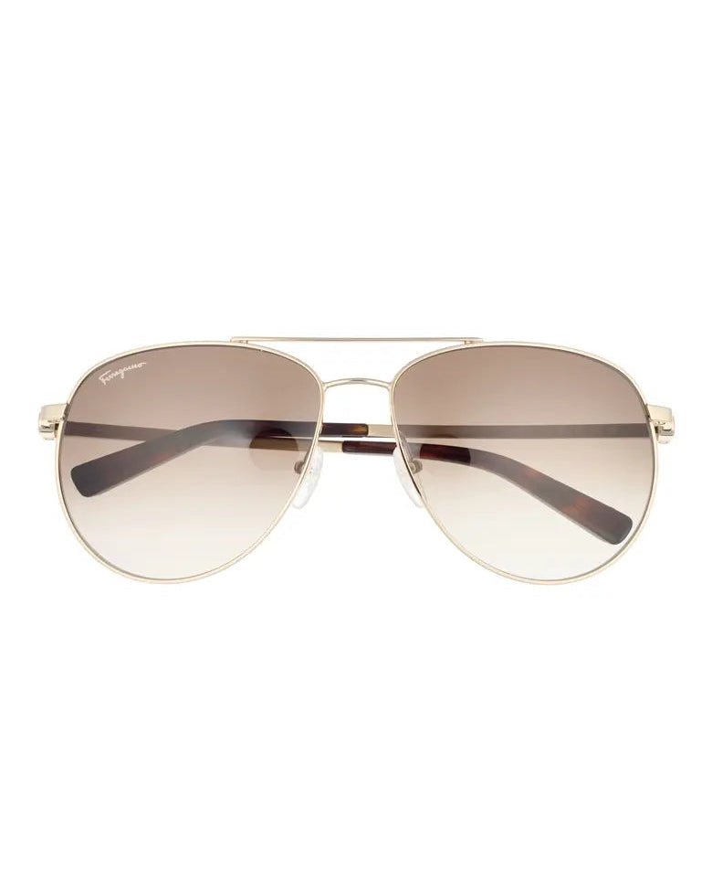 FERRAGAMO - 0877 FERRA SF131S SHINY BROWN/DARKBROWN ENAMEL