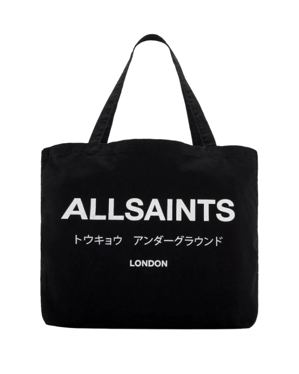 ALL SAINTS - UNDERGROUND TOTE BLACK/CHALK