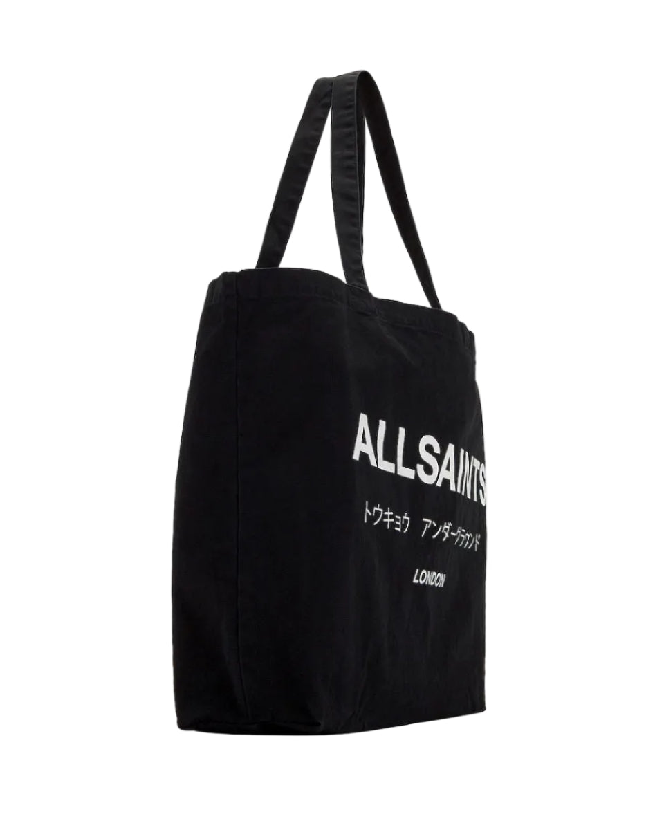 ALL SAINTS - UNDERGROUND TOTE BLACK/CHALK