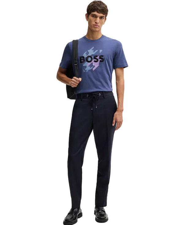 Boss Ropa Tee 9 Graphic T-shirt Blue · Premium Avenue