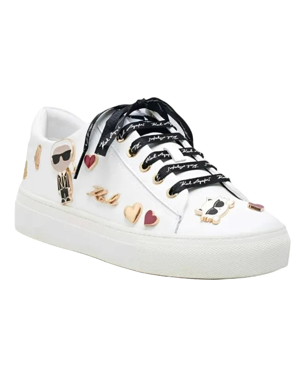 KARL LAGERFELD - CATE PINS LACE UP BRT WHITE