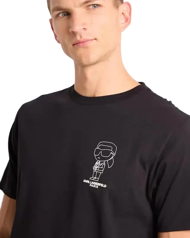 KARL LAGERFELD - MINI KARL LOGO TEE BLACK