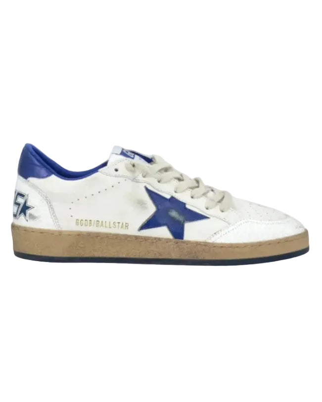GOLDEN GOOSE - BALL STAR WHITE/BLUETTE