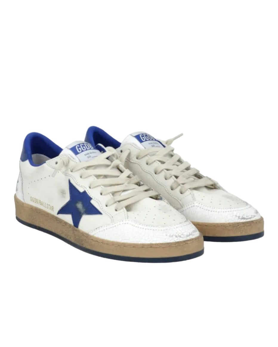 GOLDEN GOOSE - BALL STAR WHITE/BLUETTE