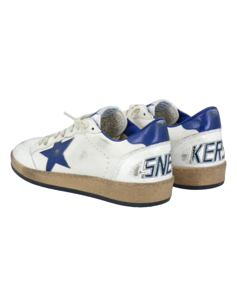 GOLDEN GOOSE - BALL STAR WHITE/BLUETTE